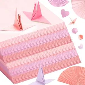 키겔리 300매 종이접기 종이 3색 6x6인치 양면 컬러 사각형 쉬운 접이식 스크랩북 아트 공예 DIY 핸드워크