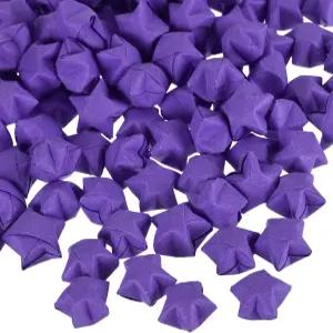 메카닉시티 136개 사전 제작 오리가미 럭키 스타즈 종이 소원 별 바이올렛 퍼플 크리스마스 파티 결혼식