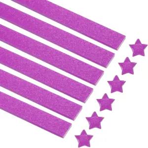 메카닉시티 360장 오리가미 종이 글리터 스타즈 초급 예술 공예 프로젝트를 위한 다크 핑크 폴드 0.4 x 9.3