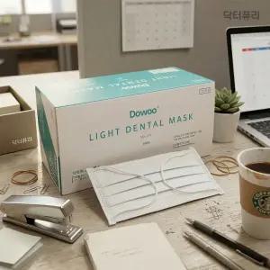 닥터퓨리 덴탈 마스크 도우 라이트 화이트 국산 50매 4개