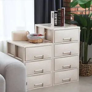 수납 (국내생산) 대용량 베이직 라탄 플라스틱 서랍장