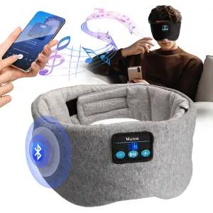 수면 헤드폰 용 마스크 Bluetooth 여행 3D 아이 마스크 음악 재생 수면 헤드폰 보조용 조정 가능 음악 아이
