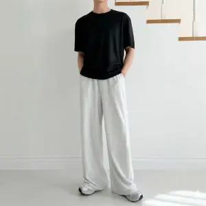남자 편안한 데일리 와이드 트레이닝 팬츠