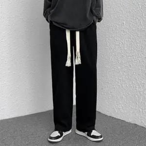 남자 사계절 데일리 편안한 와이드 일자 허리밴딩 트레이닝 팬츠