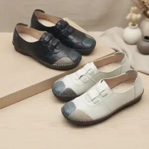 [다잇템] 여성 털신 자수 클래식 골져스 플랫슈즈