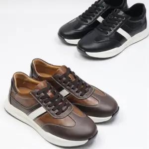 남자 클래식 레트로 디자인 편안한 가죽 스니커즈