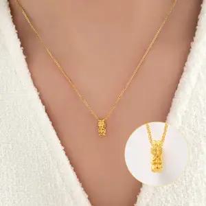 여자 순금 목걸이 [럭키 클로버롤]