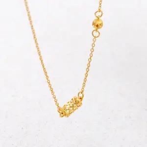 여자 순금 체인 목걸이 3.75g [루미 튜브] 원통 파이프