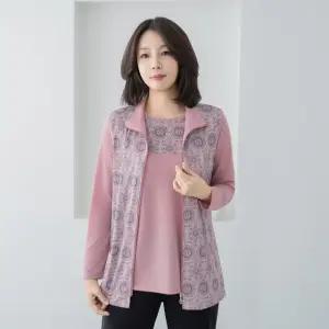 엄마옷 마담4060 보정패턴조끼세트 -QSET2603004-