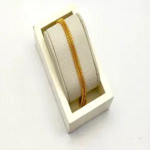 24K 순금 3돈 두줄스냅 팔찌(18K 연결고리 장식)