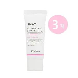 [코리아나화장품] 코리아나 루바체 EGF 톤업 선크림 40ml 3개 SPF 50+/PA ++++ 자외선 차단 기능성