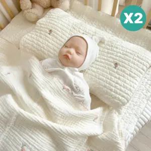 제이앤제나 신생아 역방쿠 머리 시트 패드 프렌치 X2