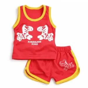 유아 나시 상하복 반바지+나시티 베이비 여름옷 포니 남아 트레이닝세트 여아 실내복 아기옷