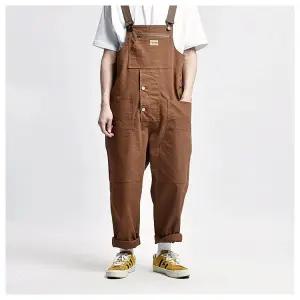 오버롤 남자 멜빵바지 남녀공용 빅사이즈 점프슈트 캐주얼 작업복 커플 우주복 데님