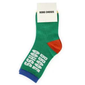 [보보쇼즈] 키즈 모던 로고 양말(그린) B126AI044 311