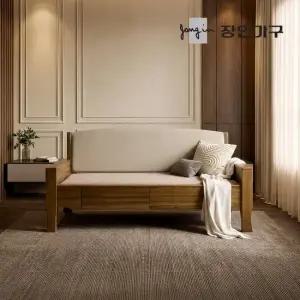 다마 황토볼 온열스프링 보료 수납 서랍 3인 흙소파