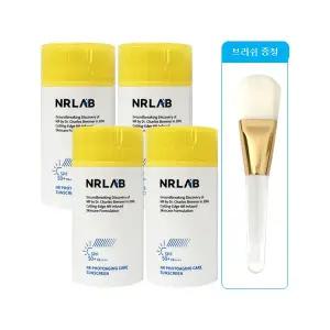 엔알랩 선크림 NR 광노화 케어 포토에이징 선스크린 80ml 4개+정품브러쉬