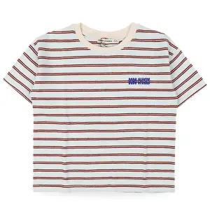 [보보쇼즈] 키즈 스트라이프 배색 반팔(스카이) B126AC013 451