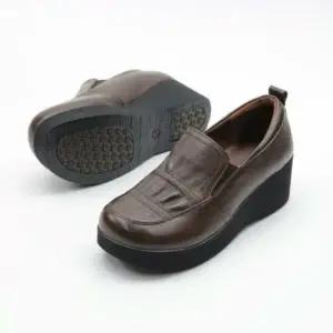 여성 프리미엄 인조가죽 데일리 통굽 편안한 로퍼