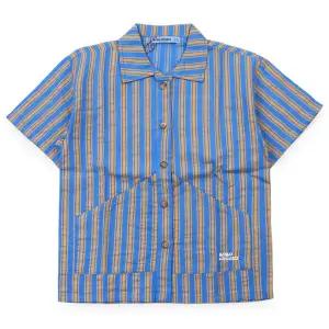 [보보쇼즈] 키즈 뉴 헤어라인 우븐 반팔 셔츠(블루) B126AC035 411