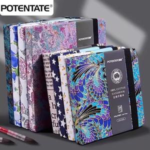 포텐테이트 올코튼 노트북 300g 사각 수채화 스케치북 중간 질감 오일파스텔 아크릴 마커북