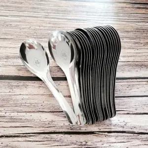 라멘 스푼 쌀국수 우동 국물용 스테인리스 숟가락 50개 식당용 업소용