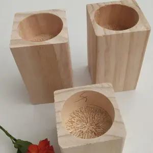 다리 원통형 원형 침대 받침 책상 원목 가구발 연장 지름 3 높이 3cm