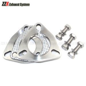 자동 배기관 액세서리 용접 3 홀 플랜지 키트 304 스테인레스 스틸 머플러 ID 51.5mm Civic 용