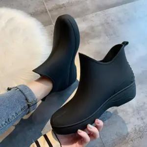 |CCS7EF6|여성용 사계절 앵클 레인부츠 스타일리시 데일리