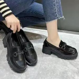 [다잇템] 여성용 청키 시즌리스 단화 두꺼운굽 슈즈