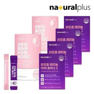 [내츄럴플러스] 저분자 콜라겐 비오틴 비타민C 2통 + 리포좀 레티놀 4박스
