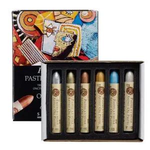 시넬리에 ZH99DR85 오일 파스텔 6색 세트 (펄칼라)