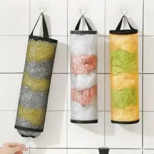 벽걸이 비닐 봉투 보관함 디스펜서 주방 비닐 정리함 무타공 수납함