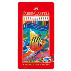 115929 QR69IP40 케이스 틴 색연필 파버카스텔 수채 12색