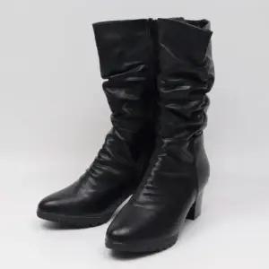 [옷자락]여성 일상 사무실 룩 편안한 셔링 롱부츠