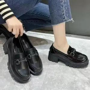 [옷자락]여성용 사계절 청키 통굽 로퍼 슈즈