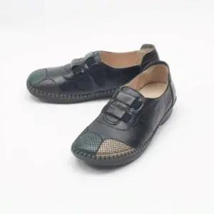 [옷자락]여성 일상용 편안한 고급 스티치 모카신 단화