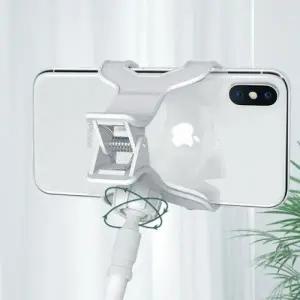 ( )튼튼한 스마트폰 거치대 집게형 자바라 거치대 휴대폰 탁상용 침대 고정