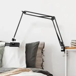 (색상-수량 블랙-1개)스마트폰 휴대폰 거치대 관절형 침대 거치대 탁상용 자바라