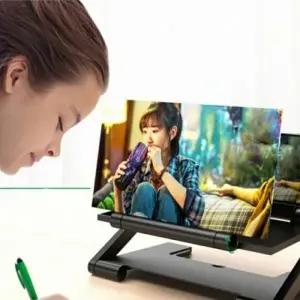 (색상 색상/화이트)높이조절 고화질 스마트폰 휴대폰 확대 스크린 거치대