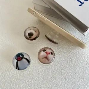 스마트폰 핸드폰 그립 휴대폰 거치대 강아지 핑구 밈 폰 핑거 스트랩 핸드폰 악세사리 손잡이