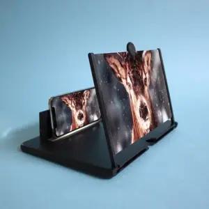 ( )4배 커지는 스마트폰 확대스크린(21.5x13cm) (블랙) 확대경거치대