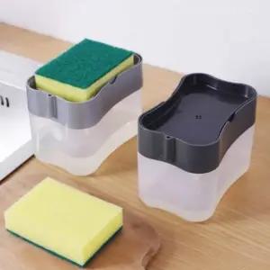 ( )세제 디스펜서 세제수세미통 수세미트레이 싱크대수세미받침대 싱크대수세미거치대 수세미렉 세제통 수