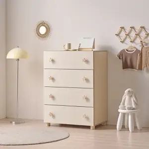 [인터데코](착불) 튼튼하고 실용적인 거실,침실용 수납 서랍장 4단 80cm P0000CES