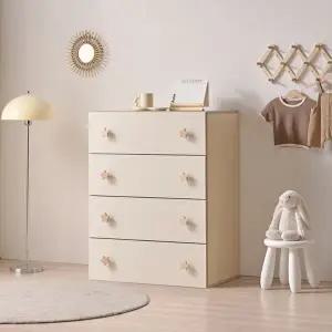 [인터데코](착불) 튼튼하고 실용적인 거실,침실용 수납 서랍장 4단 80cm P0000CEK