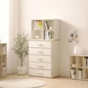 [인터데코](착불) 튼튼하고 실용적인 거실,침실용 수납 서랍장 세트 80cm P0000BRW