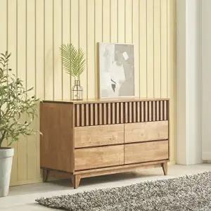 [인터데코](착불) 튼튼하고 자연친화적인 거실,침실용 원목 서랍장 120cm P0000BWQ