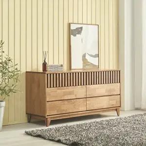 [인터데코](착불) 튼튼하고 자연친화적인 거실,침실용 원목 서랍장 150cm P0000BWR