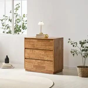 [인터데코](착불) 튼튼하고 자연친화적인 거실,침실용 원목 서랍장 80cm P0000BXP