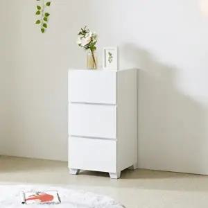 [인터데코](착불) 튼튼하고 실용적인 거실,침실용 수납 서랍장 3단 40cm P0000BUF